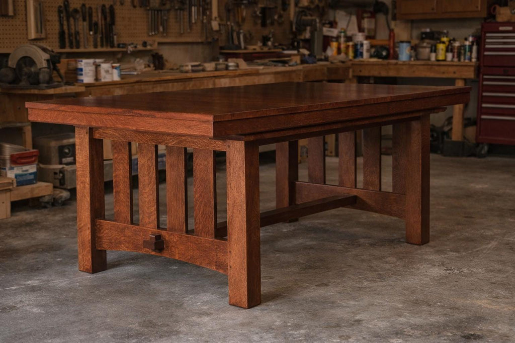 Mission Dining Table Woodworking Plans | 84" Craftsman Style (Digital Download)