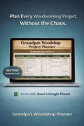 Woodworking Project Planner Spreadsheet | DIY Woodshop Budget Tracker & Lumber Cost Calculator | Organizer for Woodworkers