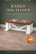 Farmhouse Elevated Dog Feeder Woodworking Plans (PDF Download) Apprentice Friendly