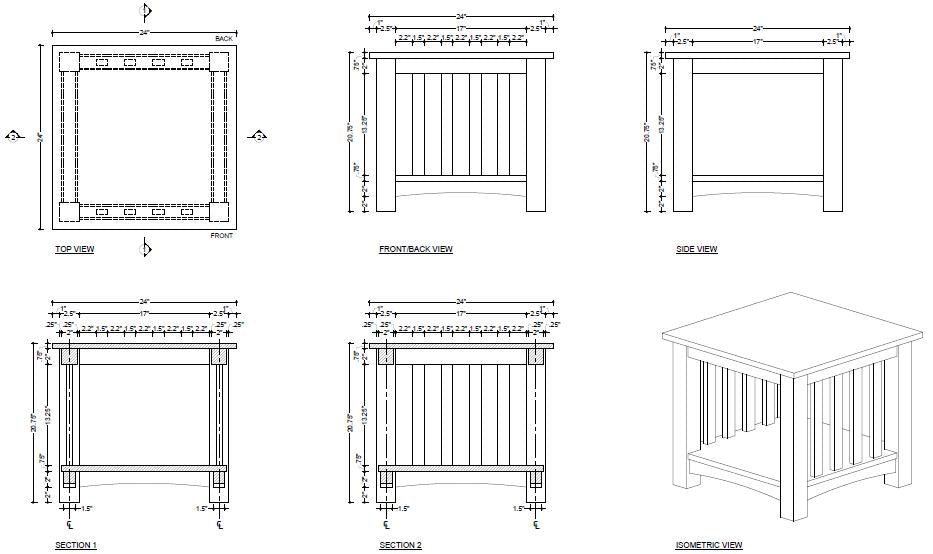Mission Side Table Woodworking Plans – Apprentice + Master Bundle – Traditional Furniture Build PDF
