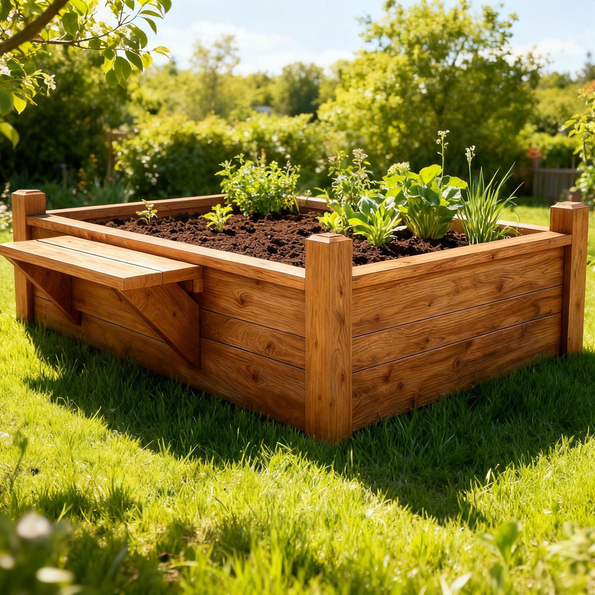 Raised Garden Bed Plans PDF | DIY Elevated Planter Box | Beginner Woodworking Project