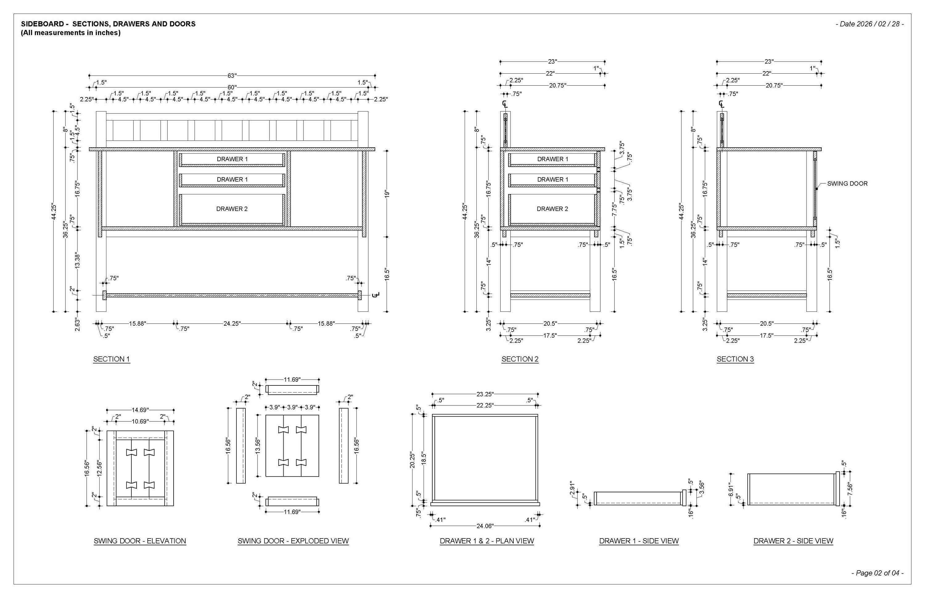 DIY Mission Buffet Woodworking Plans – Mortise/Tenon Joinery PDF for Arts & Crafts