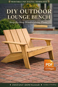Modern Adirondack Bench  | Outdoor | DIY Woodworking Plans | Instant PDF Download