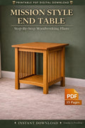 Mission Side Table Woodworking Plans – Apprentice Dowel Joinery – Beginner Friendly Furniture PDF