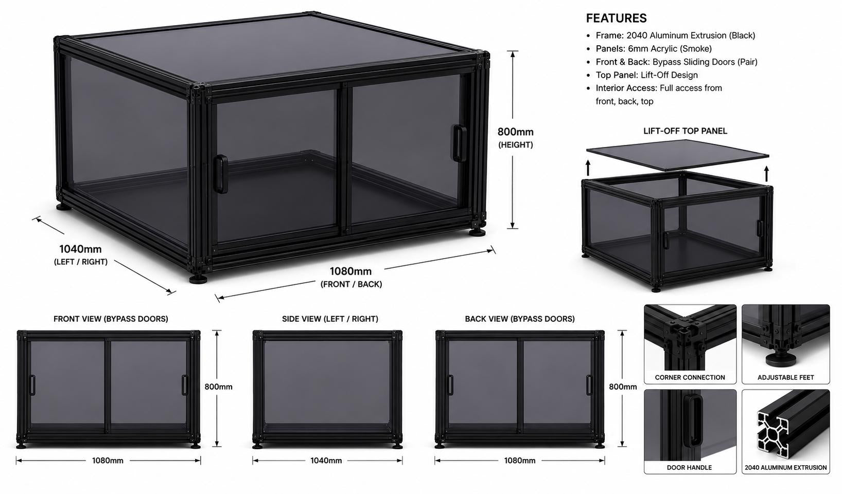 CNC Enclosure Plan, Aluminum Extrusion Cabinet (PDF Download