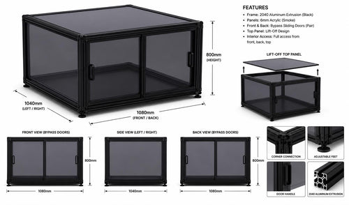 CNC Enclosure Plan, Aluminum Extrusion Cabinet (PDF Download), Shapeoko 5.1 Pro