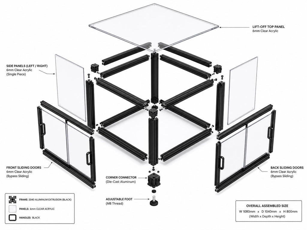 CNC Enclosure Plan, Aluminum Extrusion Cabinet (PDF Download), Shapeoko 5.1 Pro