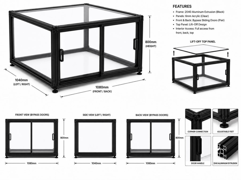 CNC Enclosure Plan, Aluminum Extrusion Cabinet (PDF Download), Shapeoko 5.1 Pro