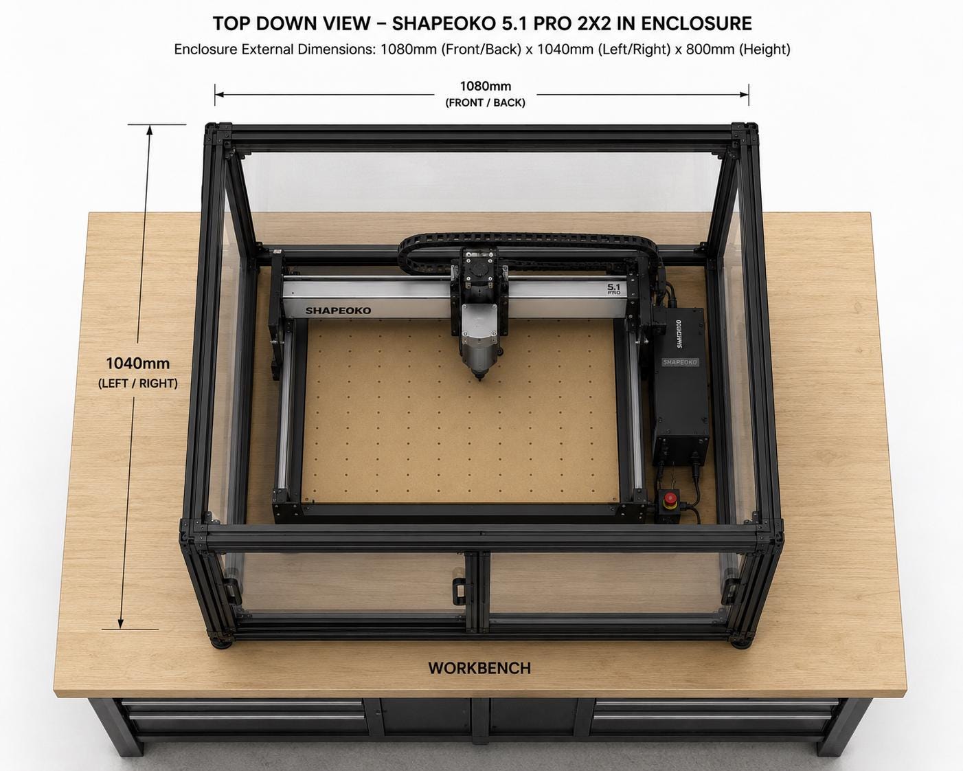 CNC Enclosure Plan, Aluminum Extrusion Cabinet (PDF Download