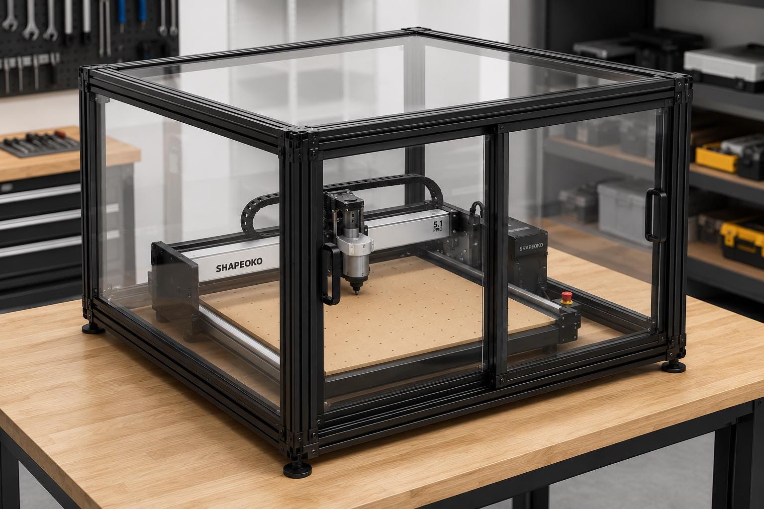 CNC Enclosure Plan, Aluminum Extrusion Cabinet (PDF Download), Shapeoko 5.1 Pro